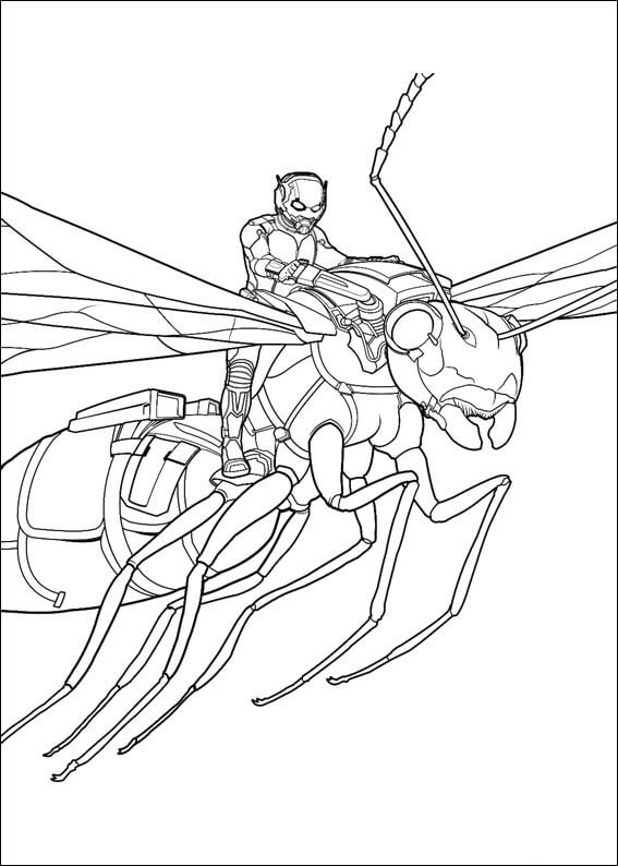 Desenho de Homem-Formiga (Ant-Man) para imprimir