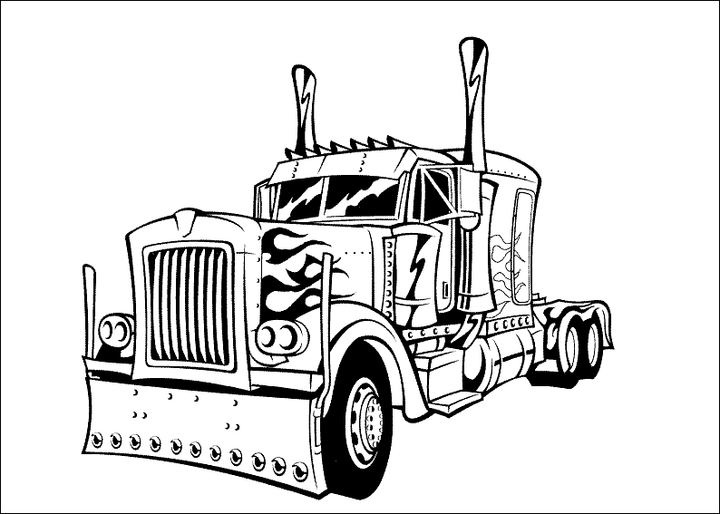 Desenho de Optimus Prime (Transformers) para imprimir