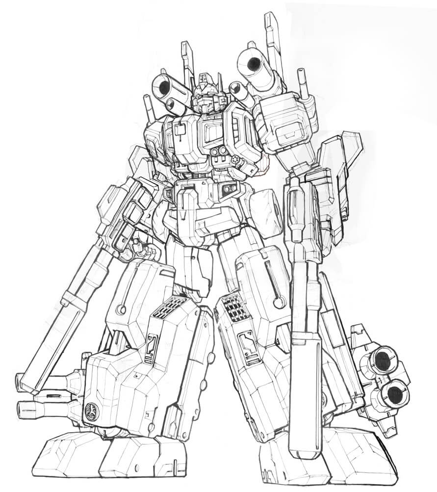 Desenho de Optimus Prime (Transformers) para imprimir