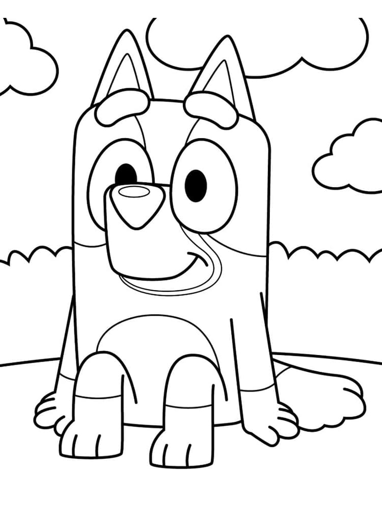 Desenho de Bluey para imprimir