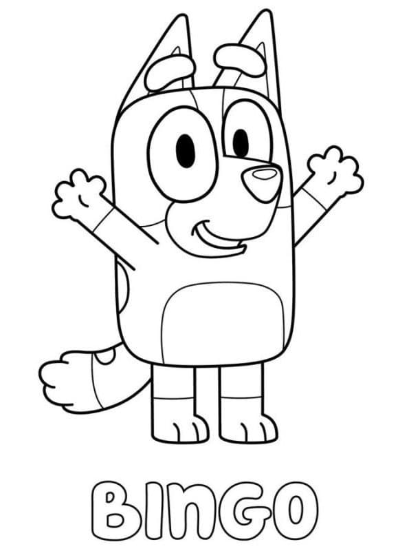 Desenho de Bluey para imprimir