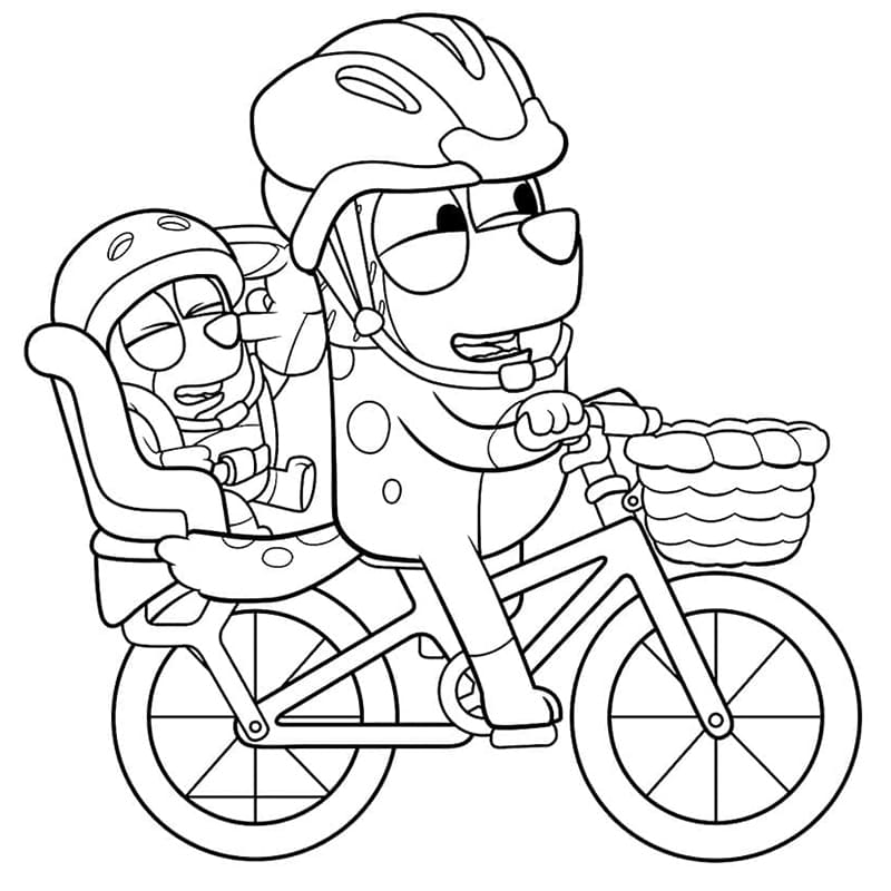 Desenho de Bluey para imprimir