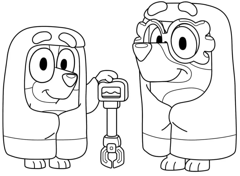 Desenho de Bluey para imprimir