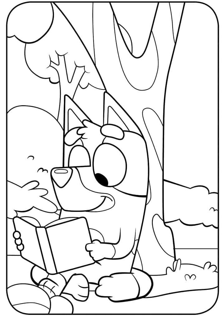 Desenho de Bluey para imprimir
