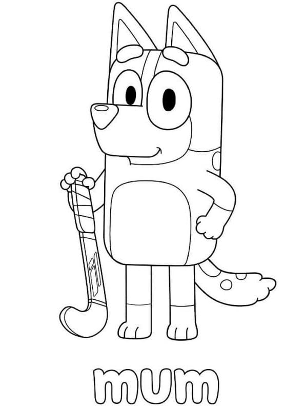 Desenho de Bluey para imprimir
