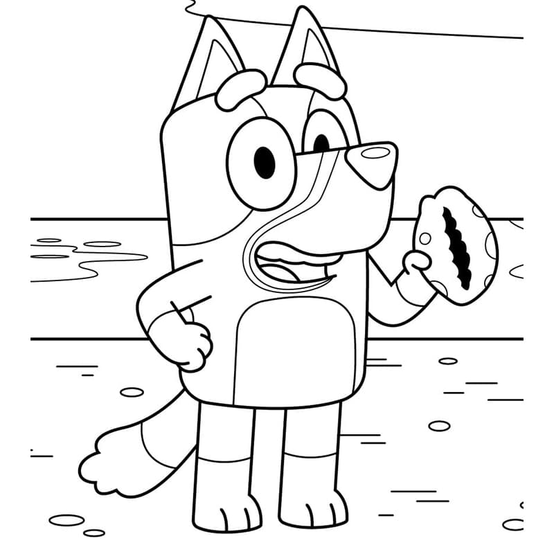 Desenho de Bluey para imprimir
