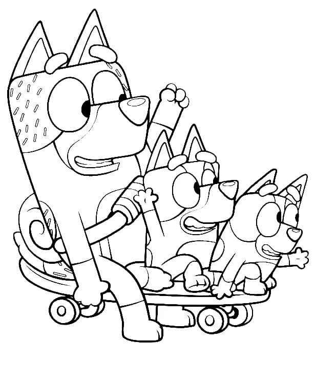 Desenho de Bluey para imprimir