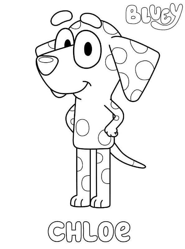 Desenho de Bluey para imprimir