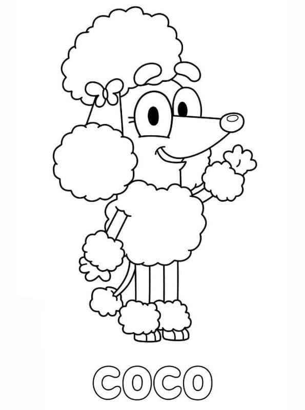 Desenho de Bluey para imprimir