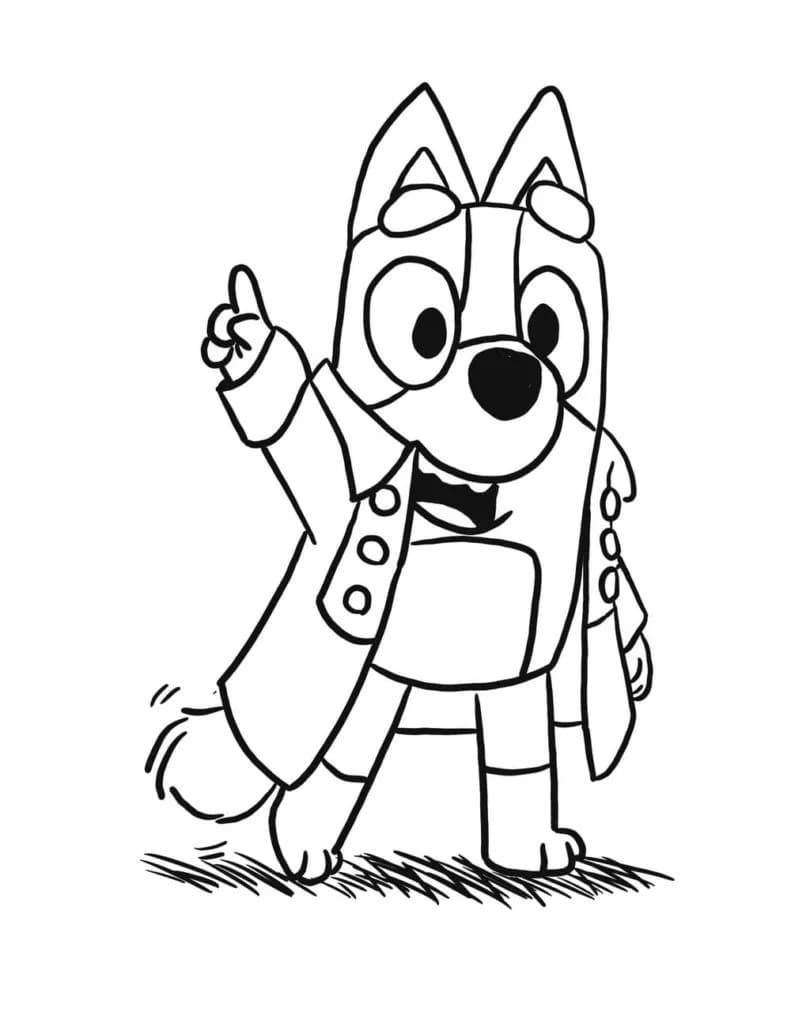 Desenho de Bluey para imprimir