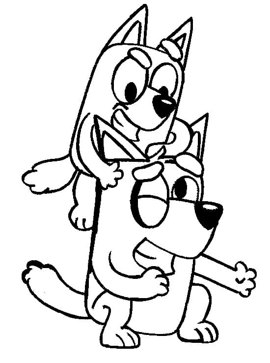Desenho de Bluey para imprimir