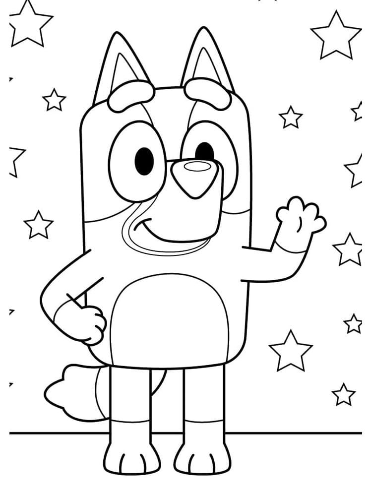Desenho de Bluey para imprimir