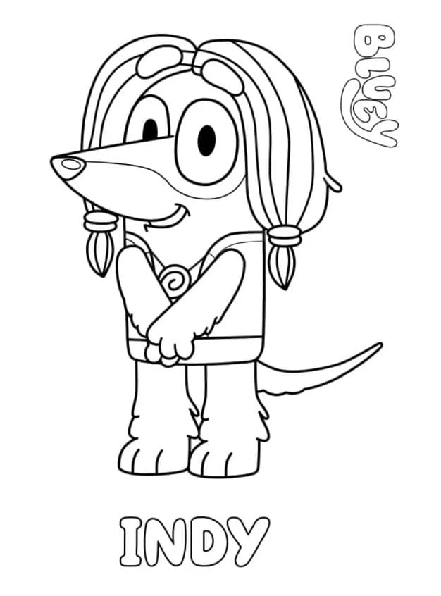 Desenho de Bluey para imprimir