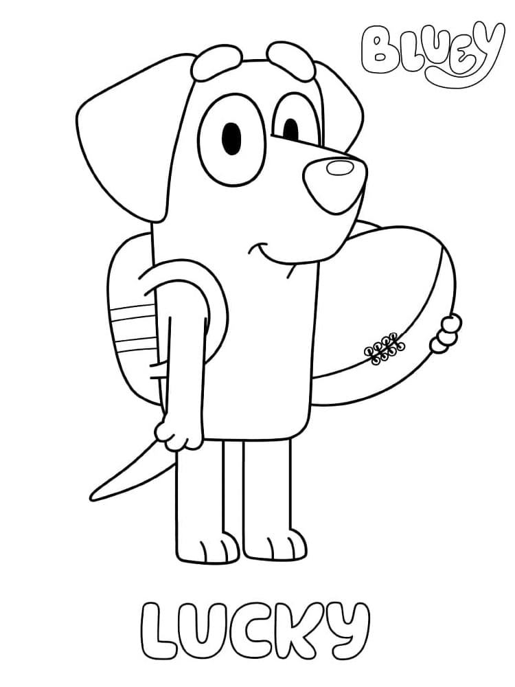 Desenho de Bluey para imprimir