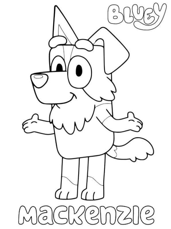 Desenho de Bluey para imprimir