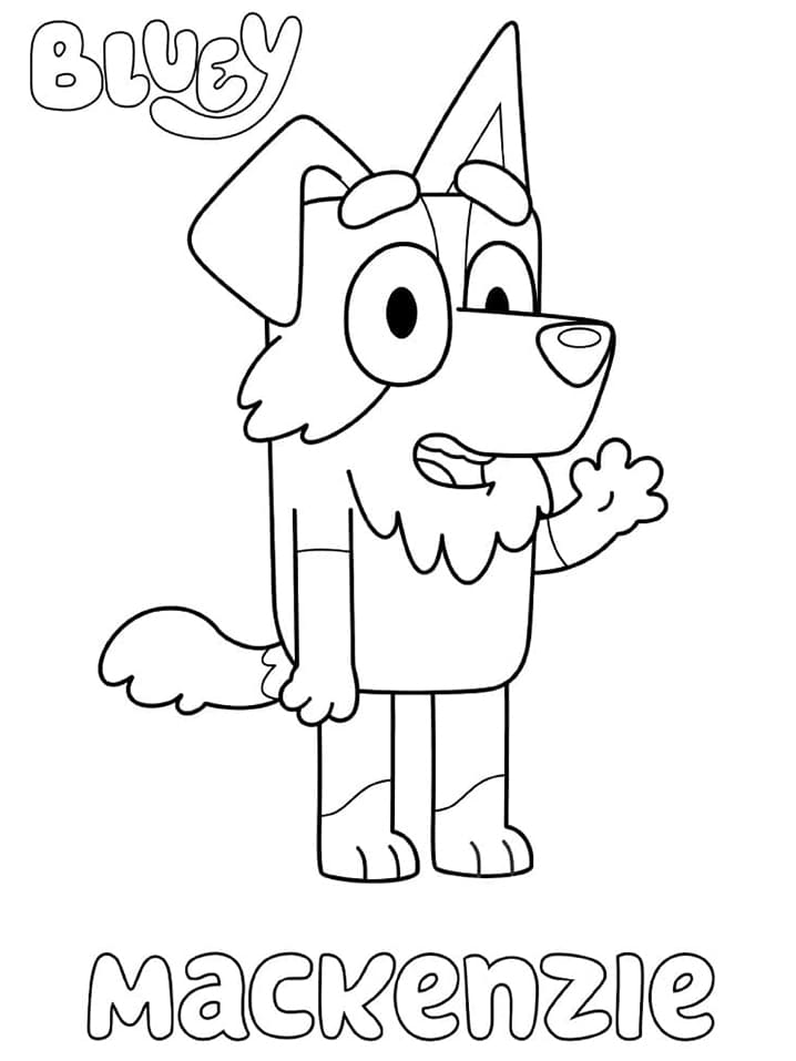 Desenho de Bluey para imprimir