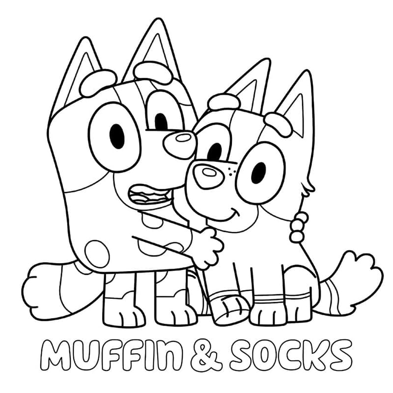 Desenho de Bluey para imprimir