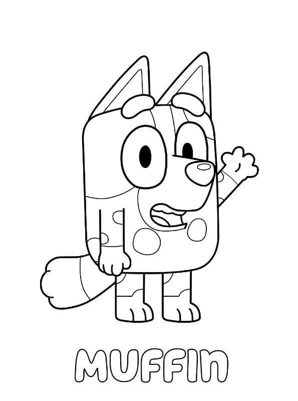 Desenho de Bluey para imprimir