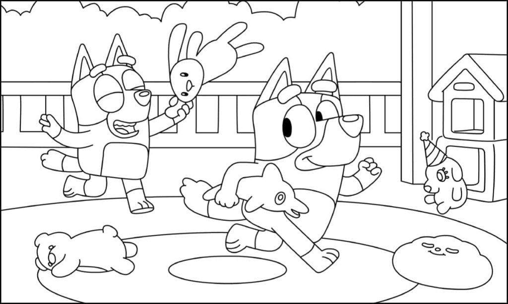 Desenho de Bluey para imprimir