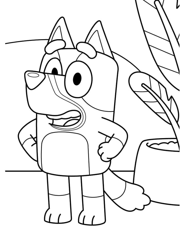 Desenho de Bluey para imprimir