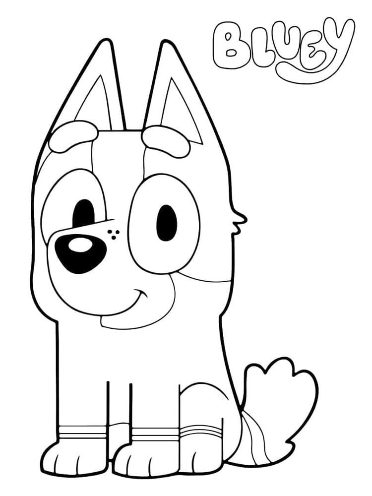 Desenho de Bluey para imprimir