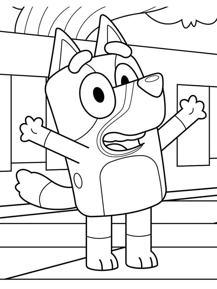 Desenho de Bluey para imprimir