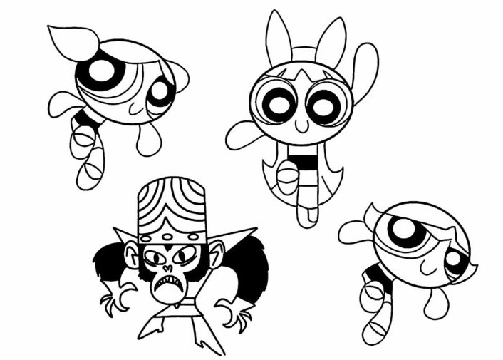 Desenho de As Meninas Superpoderosas para imprimir