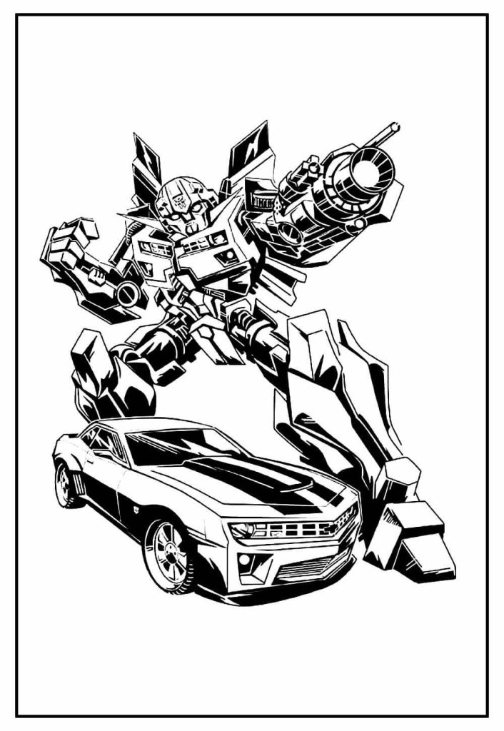 Desenho de Bumblebee (Transformers) para imprimir