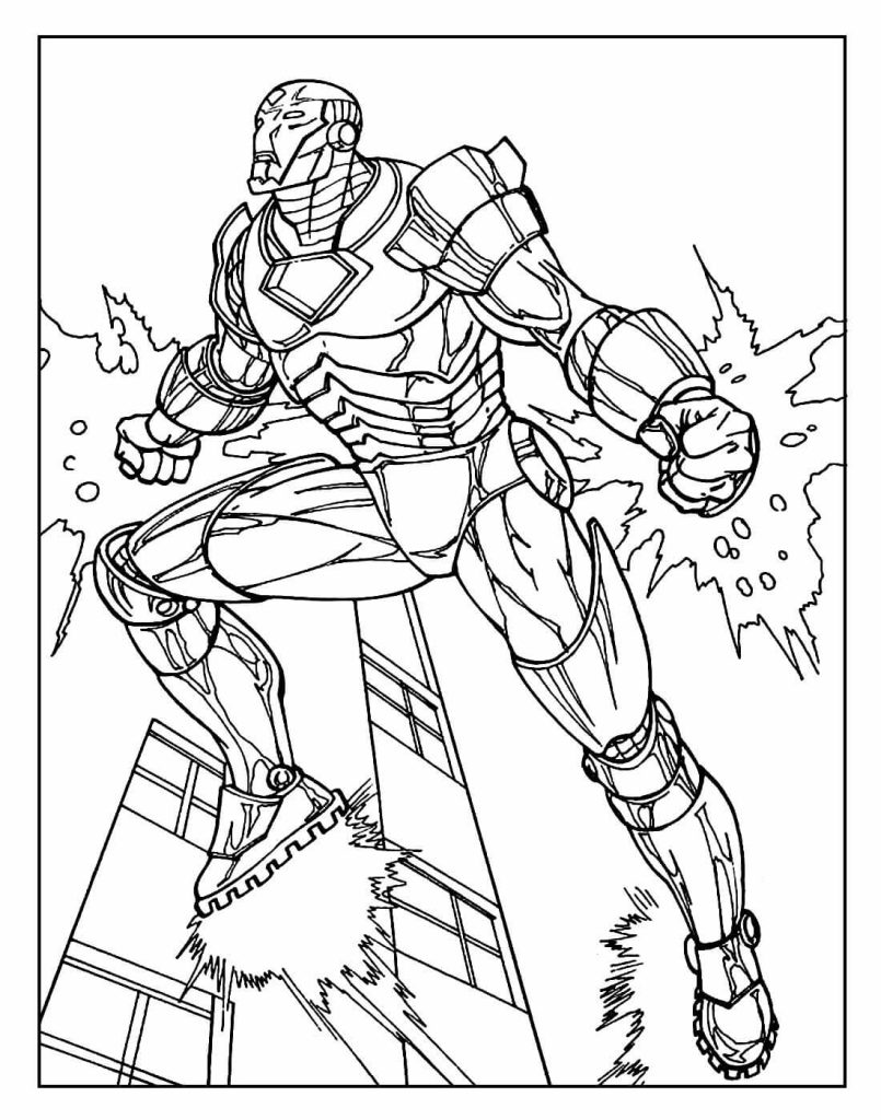 Desenho de Homem de Ferro (Iron Man) para imprimir