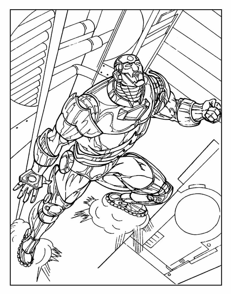 Desenho de Homem de Ferro (Iron Man) para imprimir