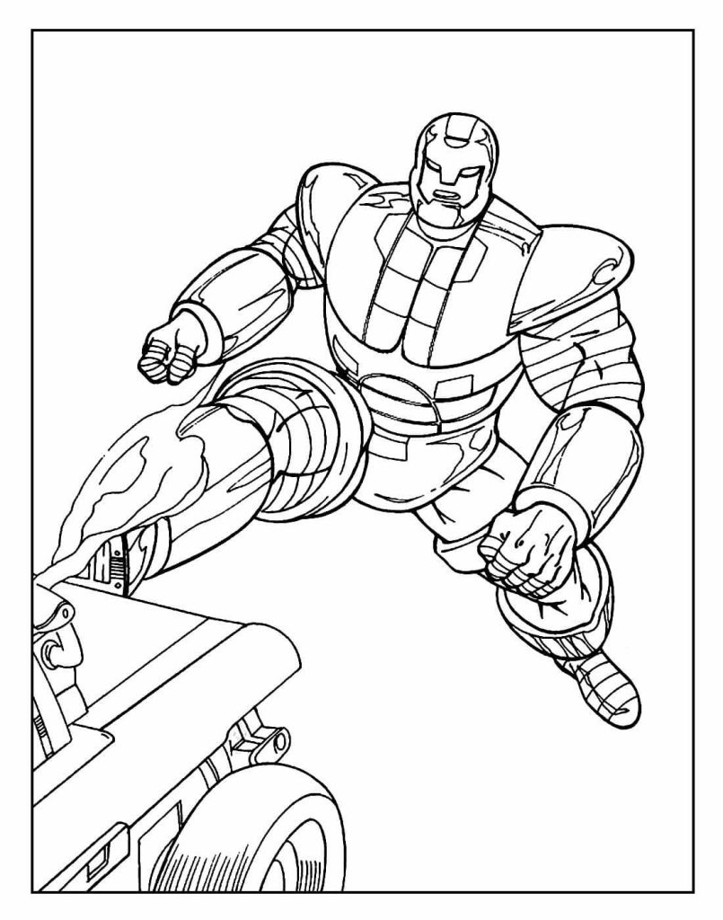 Desenho de Homem de Ferro (Iron Man) para imprimir