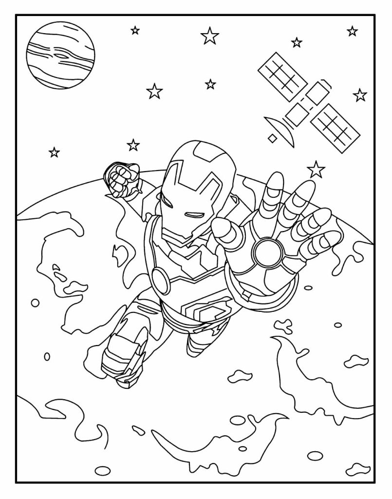 Desenho de Homem de Ferro (Iron Man) para imprimir
