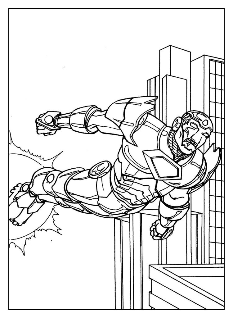 Desenho de Homem de Ferro (Iron Man) para imprimir