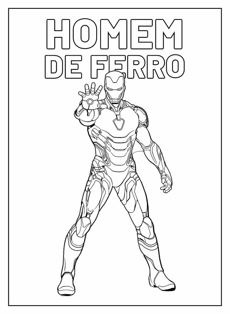 Desenho de Homem de Ferro (Iron Man) para imprimir