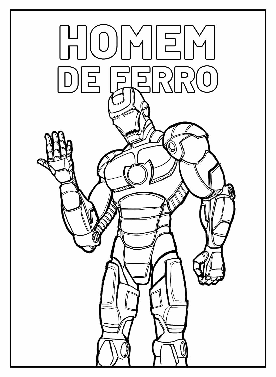 Homem de Ferro (Iron Man) para Colorir e Imprimir