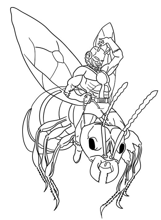 Desenho de Homem-Formiga (Ant-Man) para imprimir