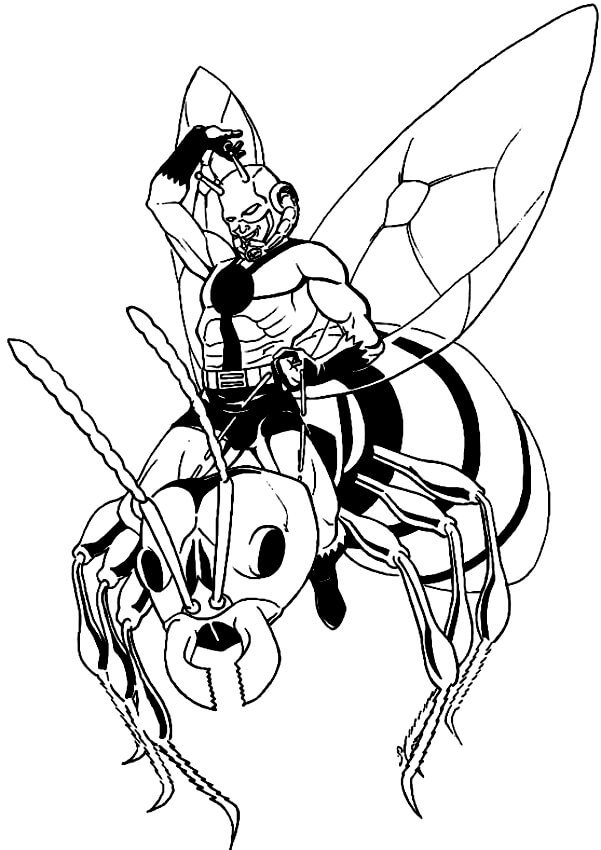 Desenho de Homem-Formiga (Ant-Man) para imprimir