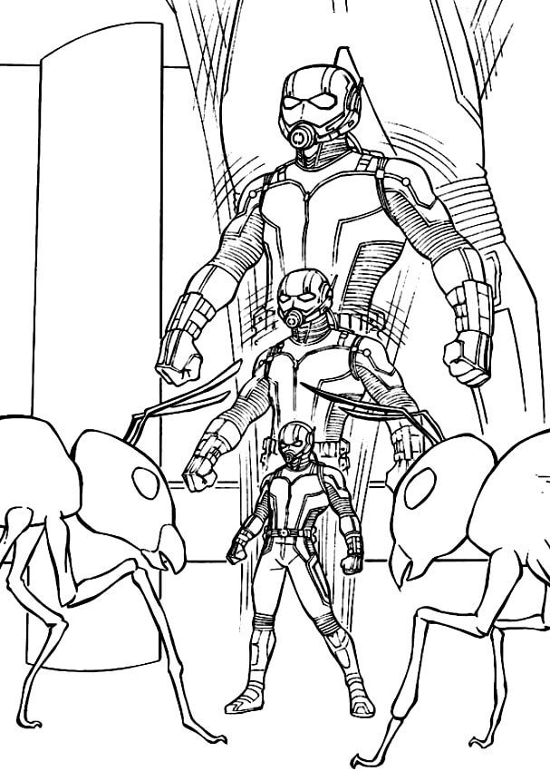 Desenho de Homem-Formiga (Ant-Man) para imprimir