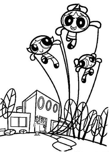 Desenho de As Meninas Superpoderosas para imprimir