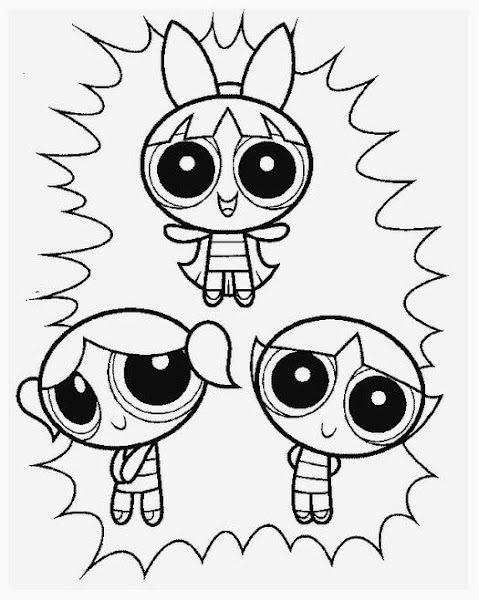Desenho de As Meninas Superpoderosas para imprimir