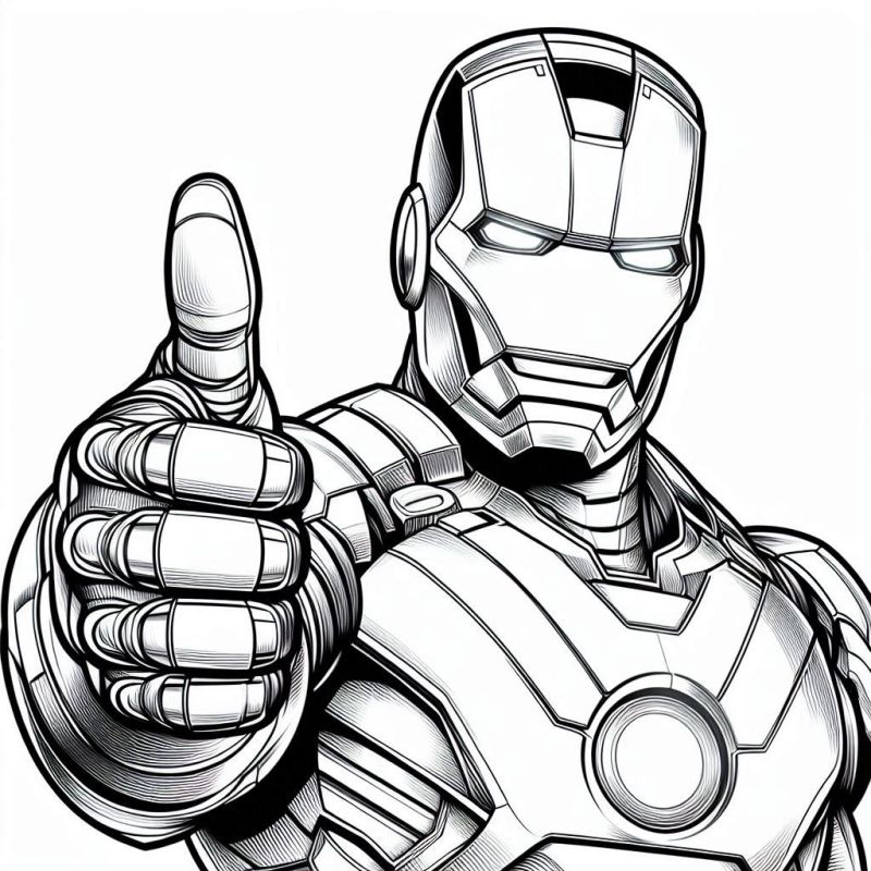 Desenho de Homem de Ferro (Iron Man) para imprimir