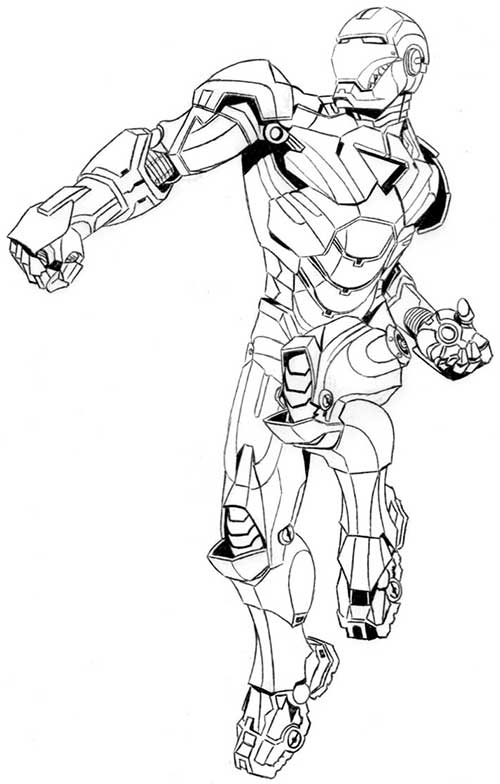 Desenho de Homem de Ferro (Iron Man) para imprimir