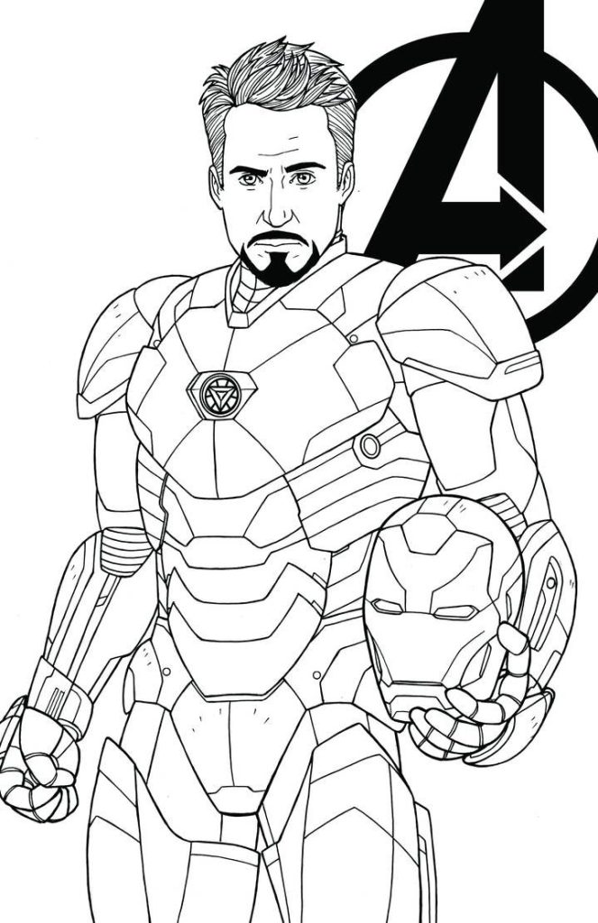 Desenho de Homem de Ferro (Iron Man) para imprimir