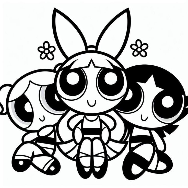 Desenho de As Meninas Superpoderosas para imprimir