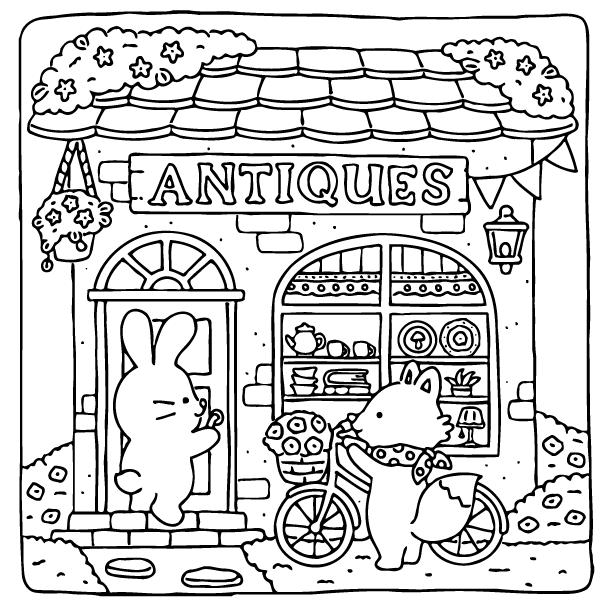 Desenho de Fuzzy Hygge para imprimir