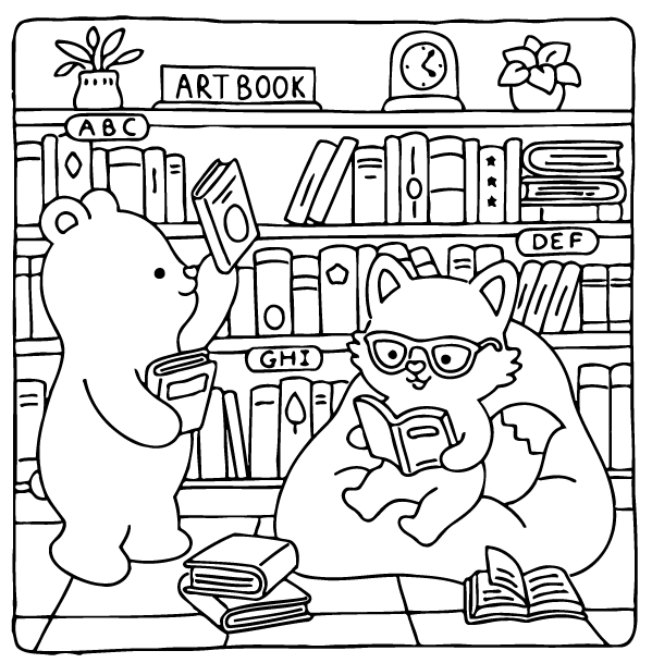Desenho de Fuzzy Hygge para imprimir