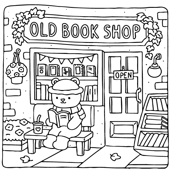 Desenho de Fuzzy Hygge para imprimir