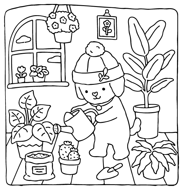 Desenho de Fuzzy Hygge para imprimir