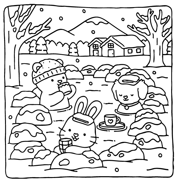 Desenho de Fuzzy Hygge para imprimir
