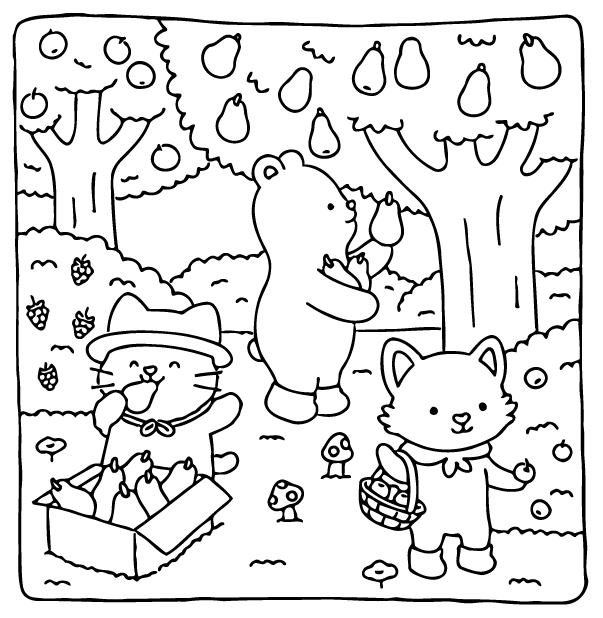 Desenho de Fuzzy Hygge para imprimir